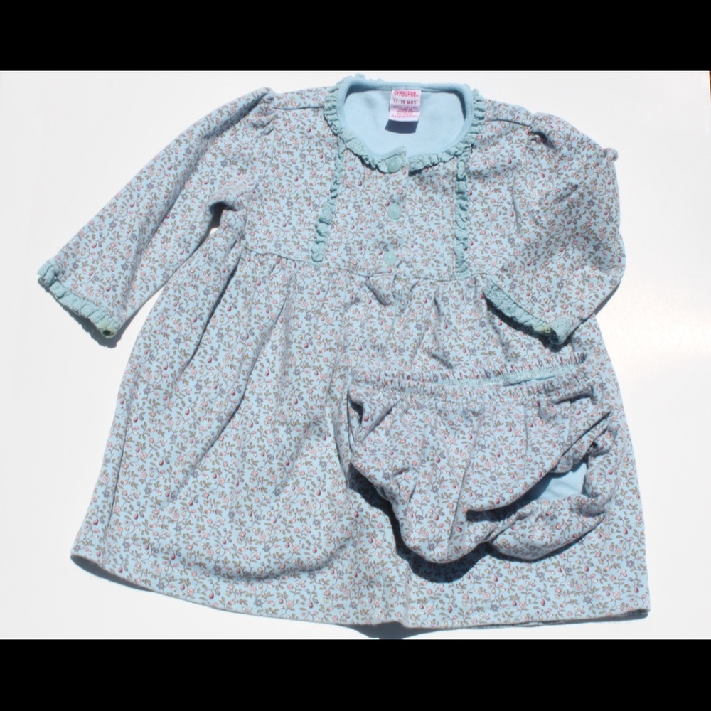 Blue Floral Dress And Bumpkin